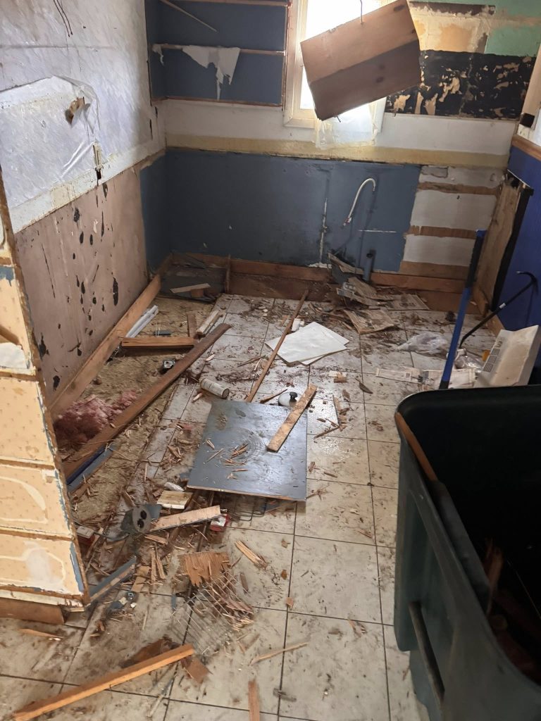 Before / After – Home Remodel Cleanup - before